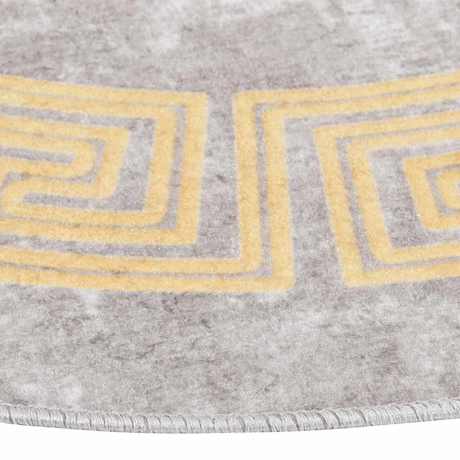 Tapis lavable φ120 cm gris - 5