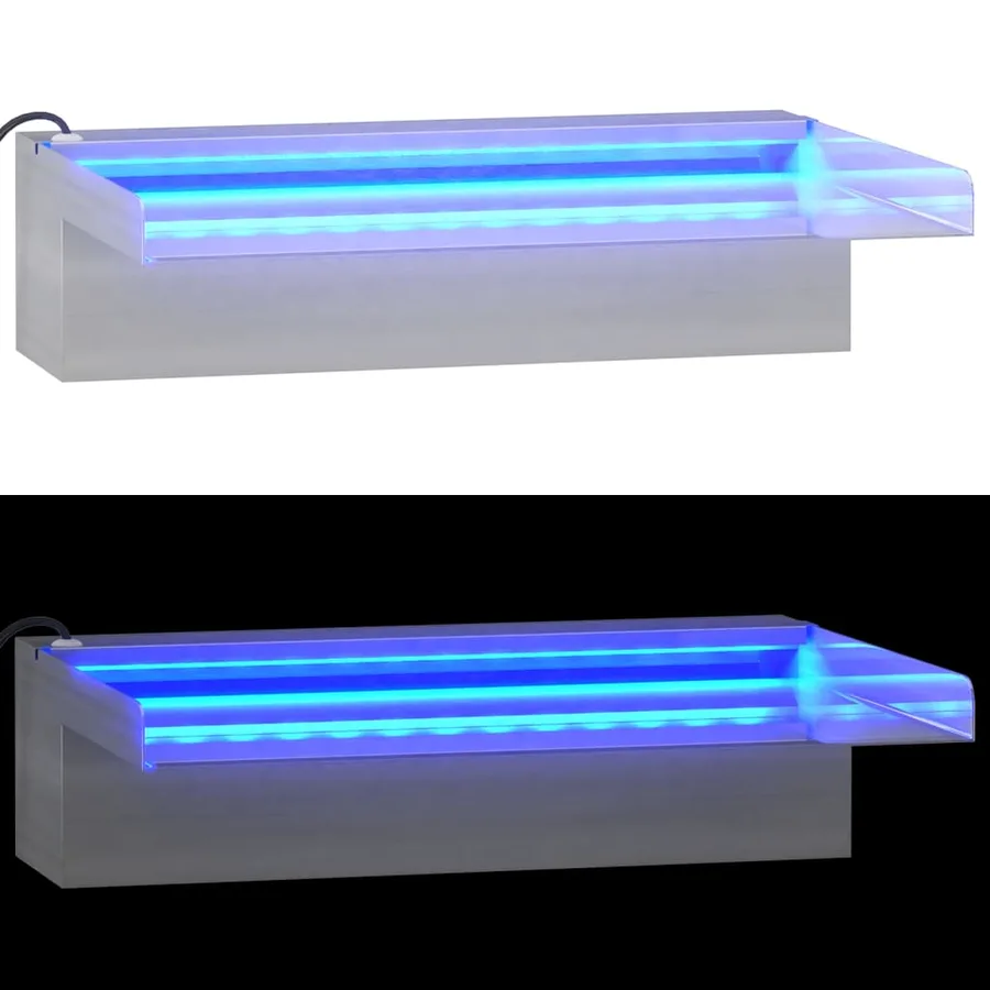 Déversoir pour cascade avec LED RVB Inox 30 cm - 7