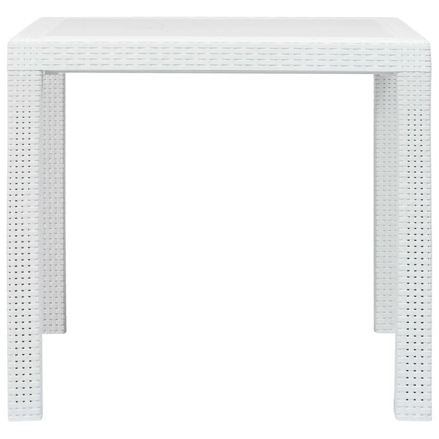 Ensemble à manger d'extérieur 5pcs Plastique Blanc Aspect rotin - 8