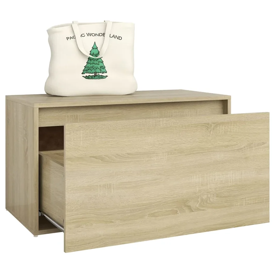 Banc d'entrée 80x40x45 cm Chêne sonoma Bois d'ingénierie - 4