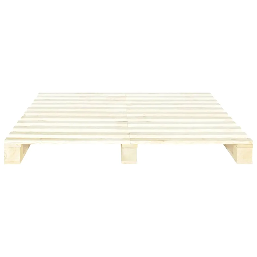 Cadre de lit de palette sans matelas 200x200 cm bois massif pin - 3
