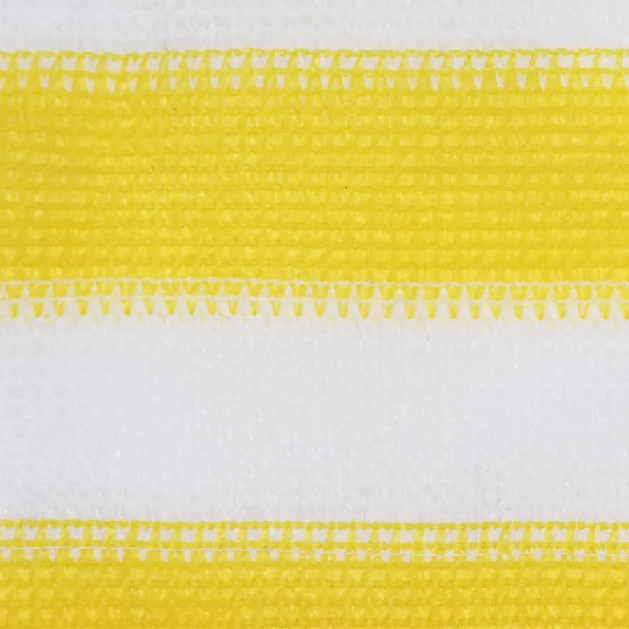 Écran de balcon Jaune et blanc 120x500 cm PEHD - 2