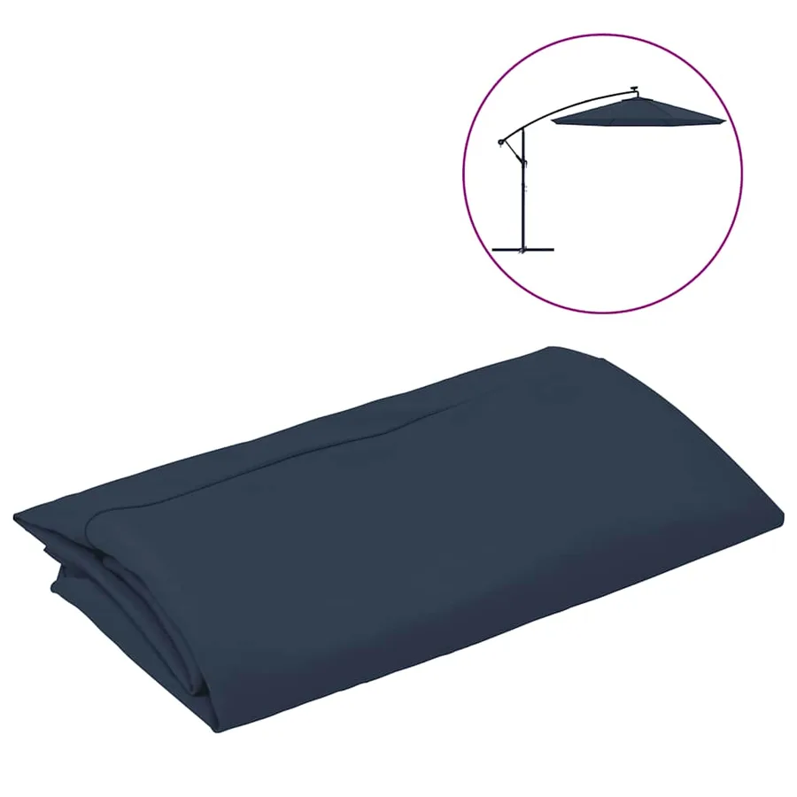 Tissu de remplacement pour parasol déporté bleu 300 cm - 2