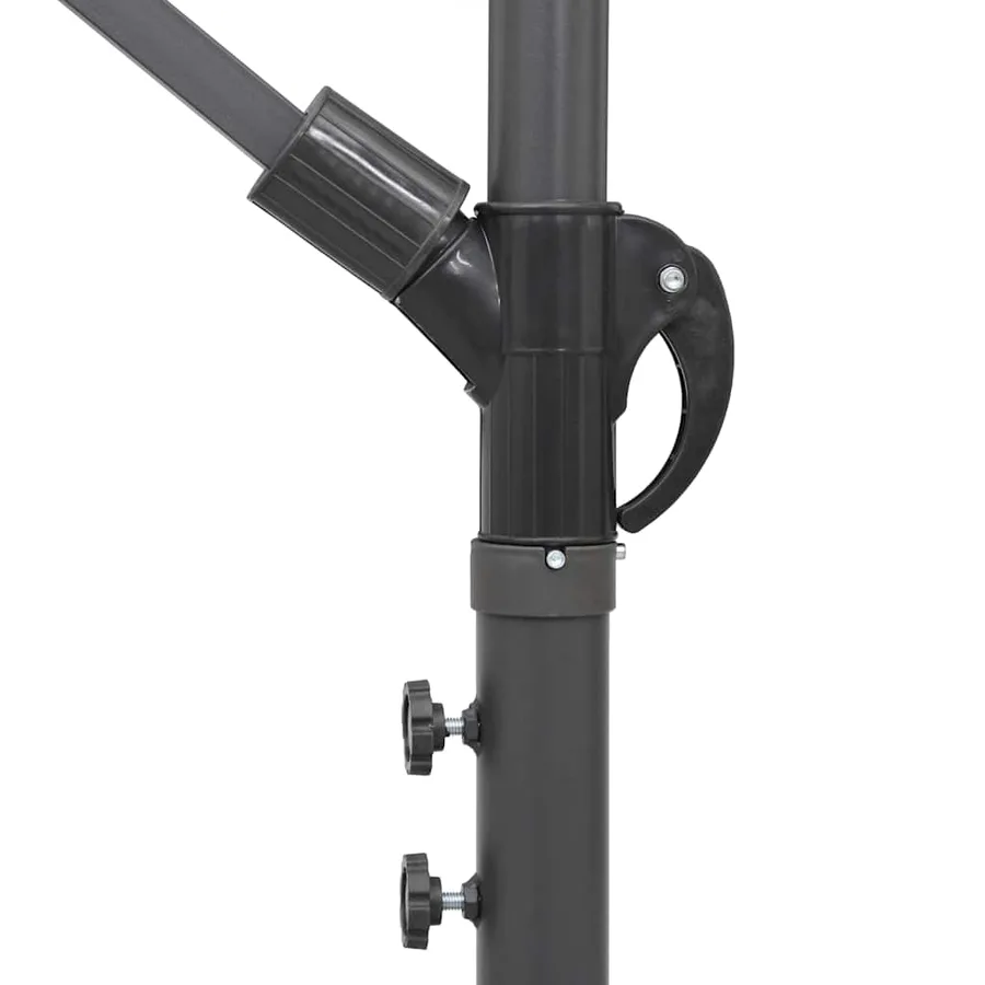 Parasol suspendu avec poteau en aluminium Blanc 3 m - 7