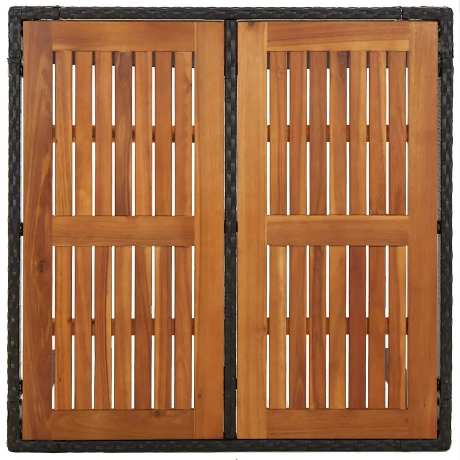 Ensemble à manger de jardin avec coussins 3 pcs Noir - 8