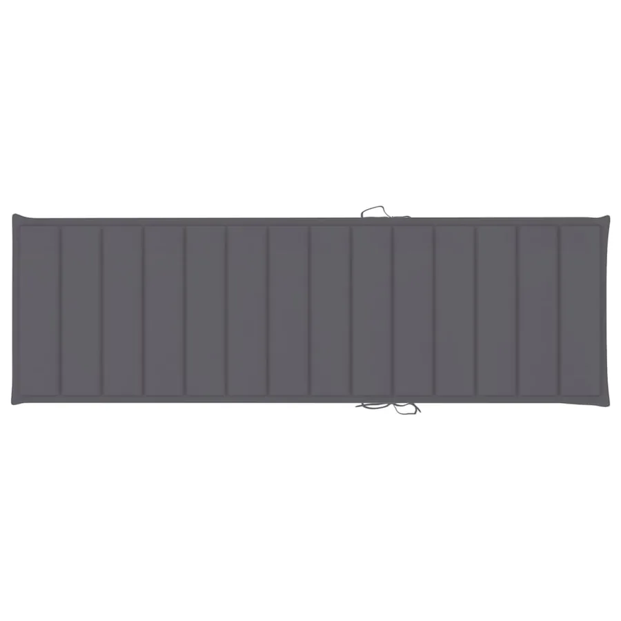 Chaise longue de jardin avec table et coussin Pin imprégné - 6