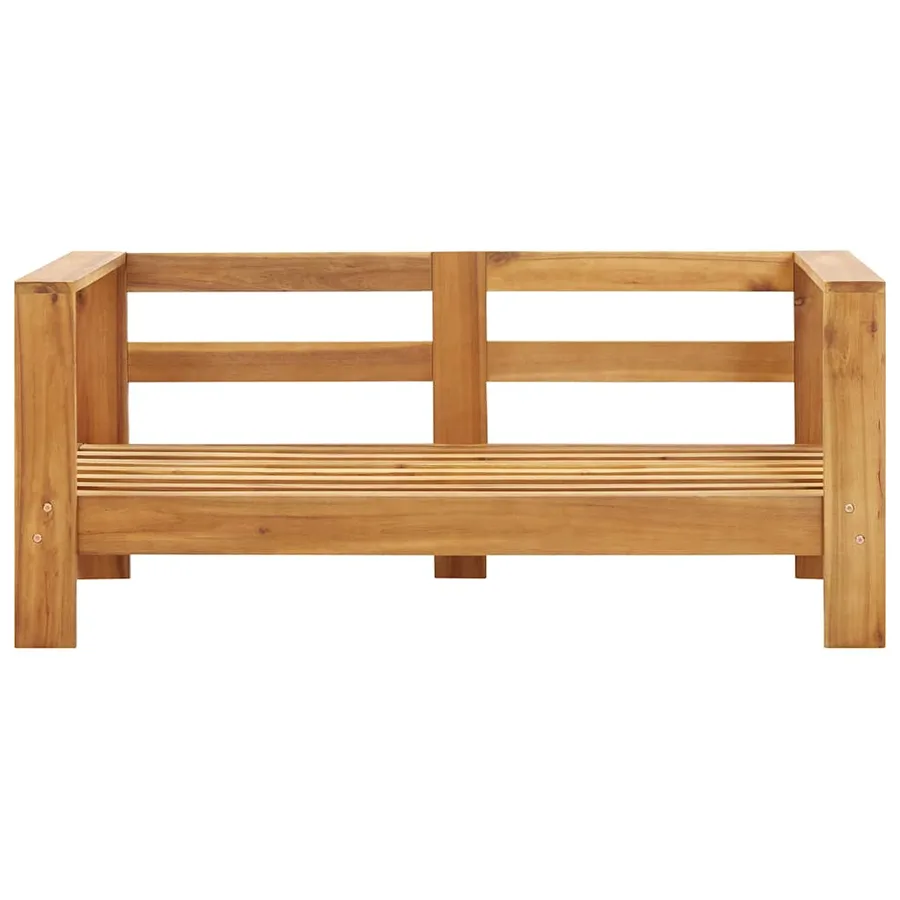 Banc de jardin avec coussins 140 cm Bois d'acacia solide Gris - 6