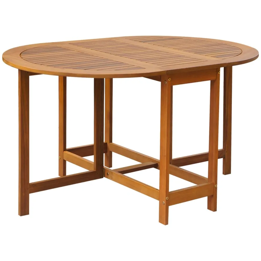 Ensemble à manger d'extérieur pliable 5pcs Bois d'acacia solide - 4