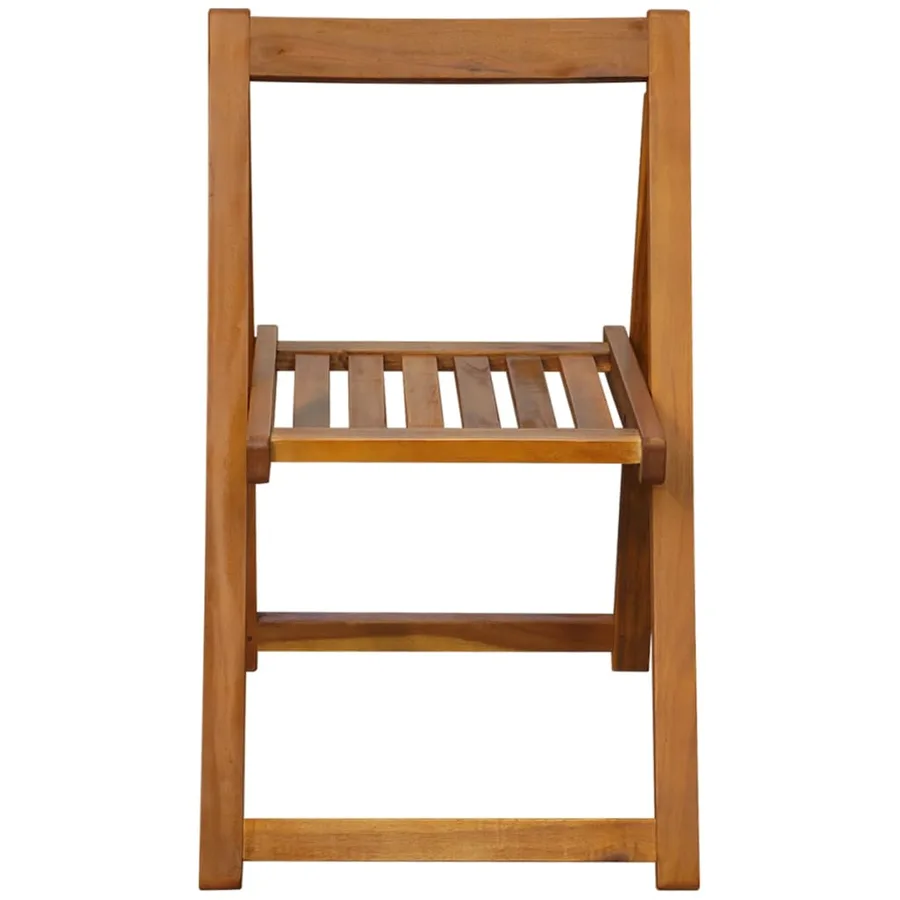Ensemble à manger d'extérieur pliable 5pcs Bois d'acacia solide - 9
