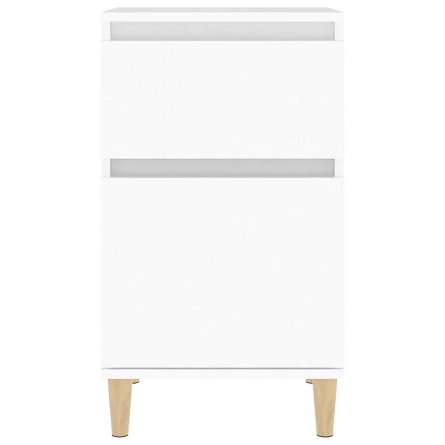 Tables de chevet 2 pcs blanc 40x35x70 cm - 6