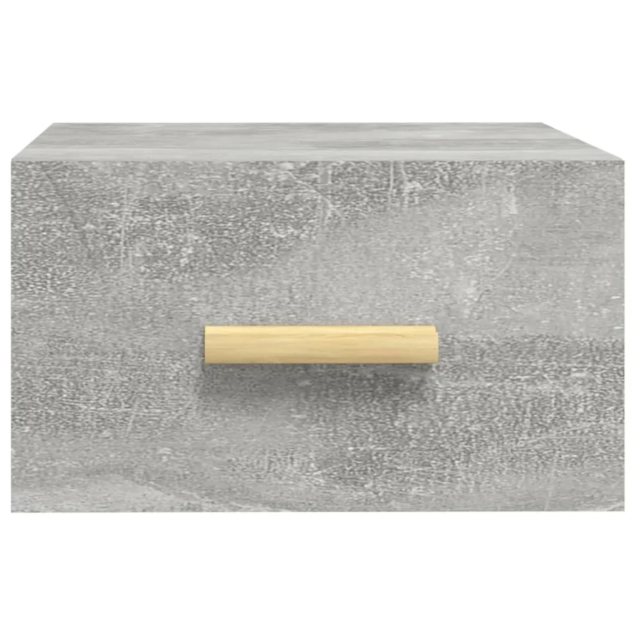 Table de chevet murale gris béton 35x35x20 cm - 4