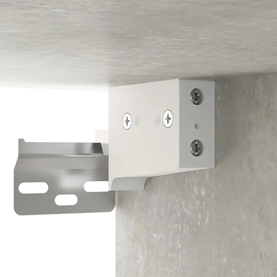 Table de chevet murale gris béton 35x35x20 cm - 7