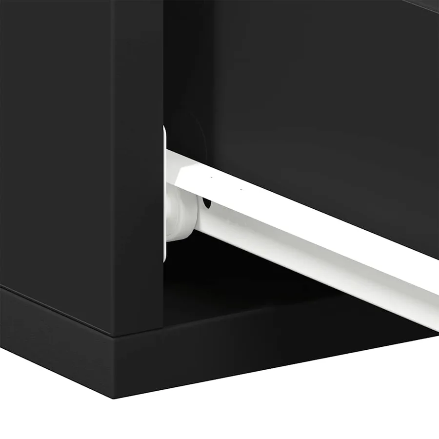 Table de chevet flottante noir 40x30x15 cm Bois d'ingénierie - 10