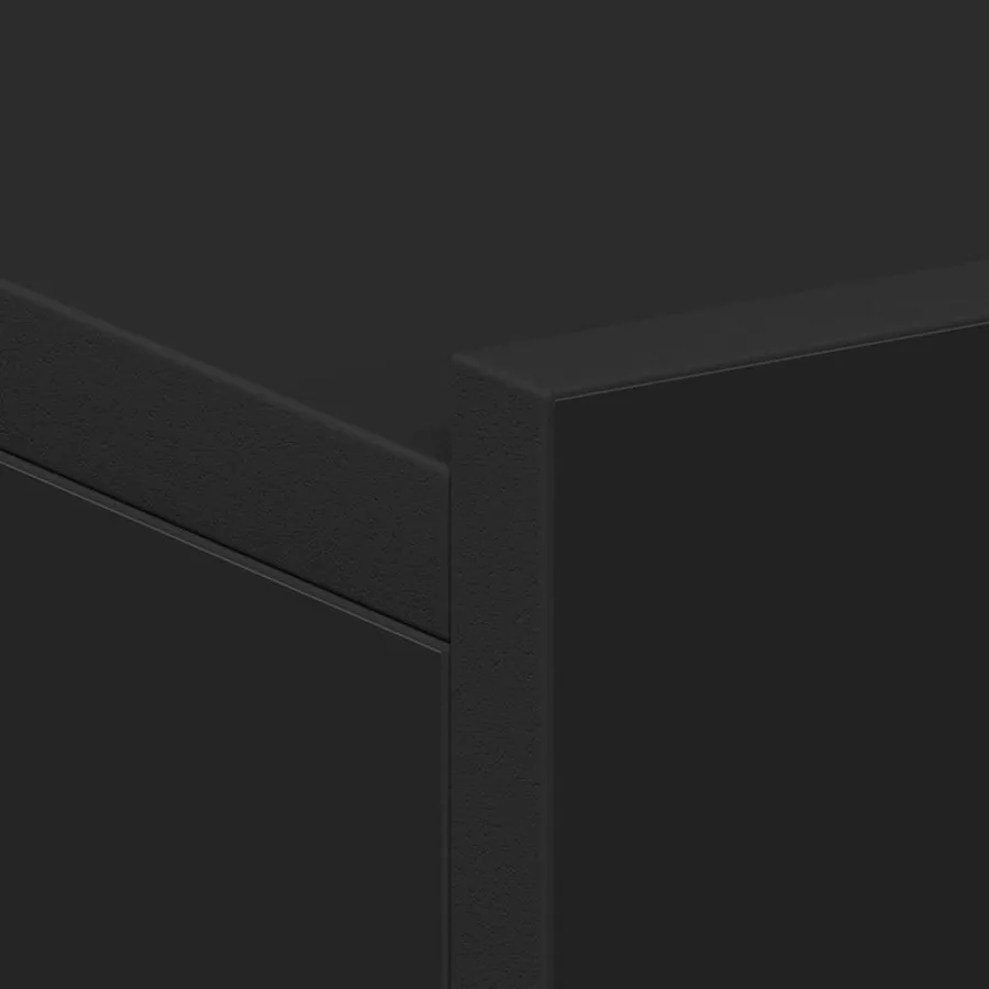 Table de chevet flottante noir 40x30x15 cm Bois d'ingénierie - 9