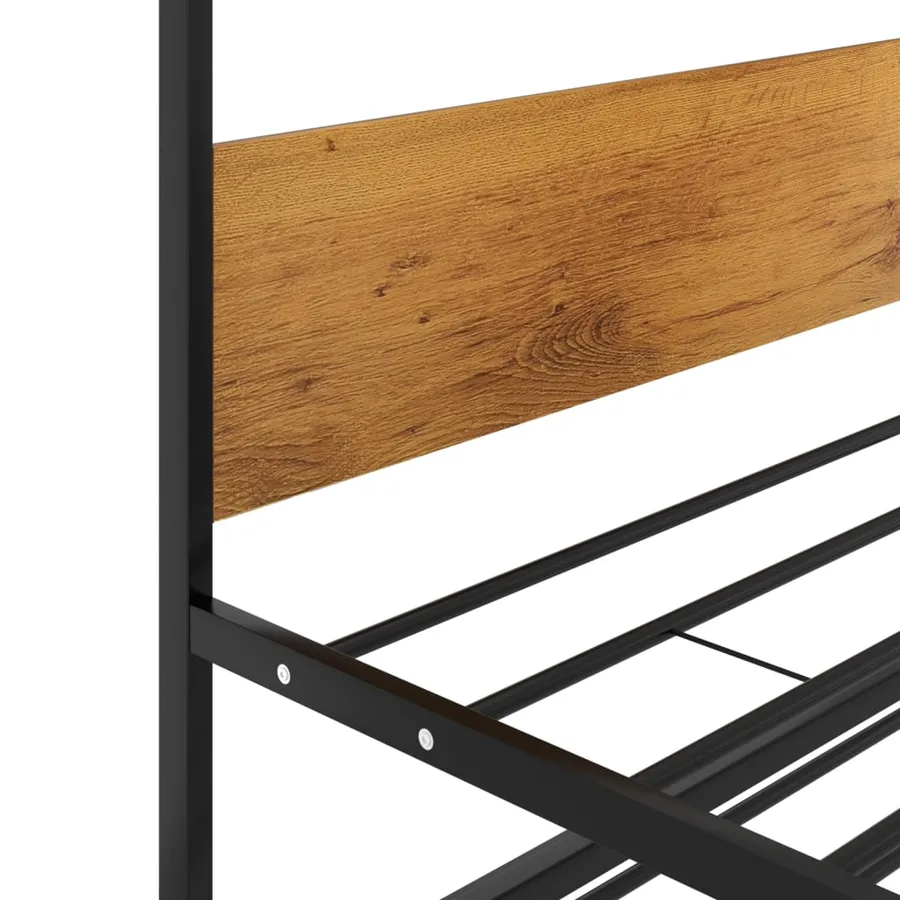 Cadre de lit extensible sans matelas Noir Métal 90x200 cm - 6