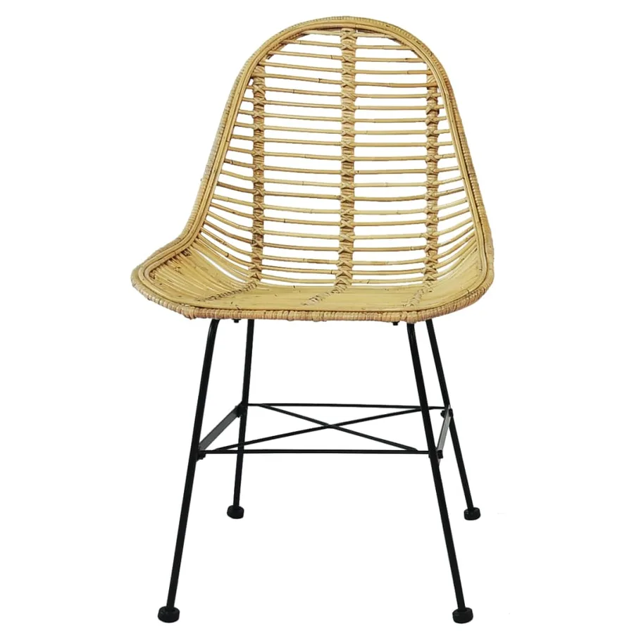 Chaises à manger lot de 6 rotin naturel - 3