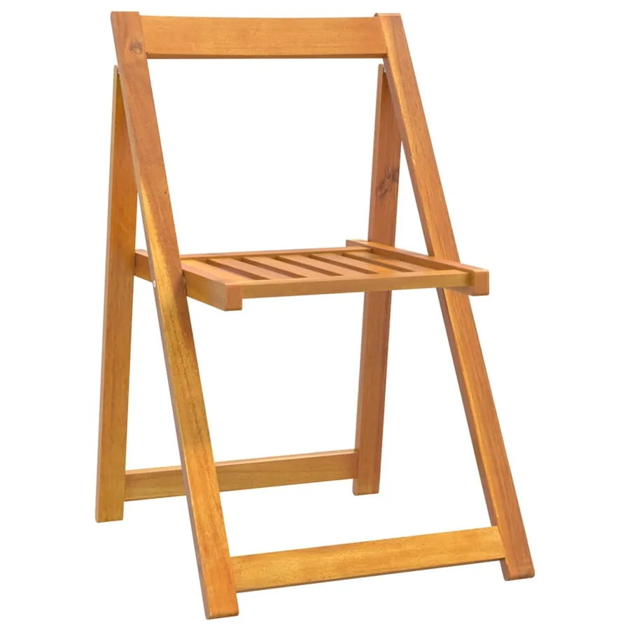 Chaises pliables de jardin lot de 8 Bois d'acacia massif - 3