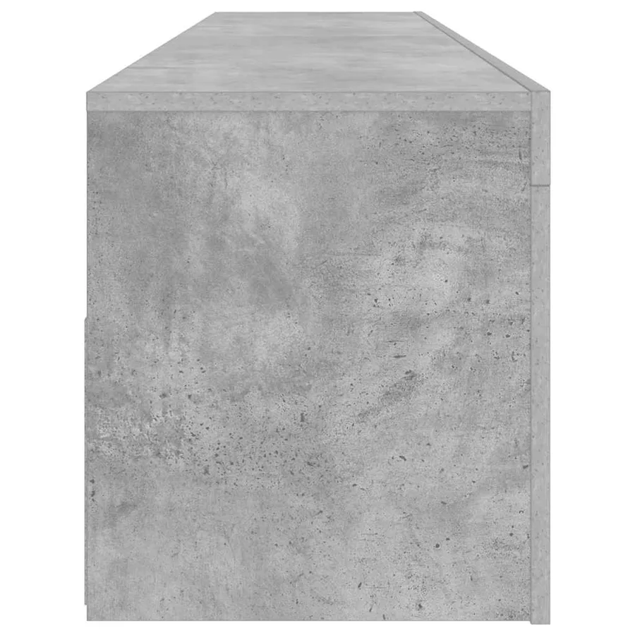 Meuble TV avec lumières LED gris béton 120x35x40 cm - 10