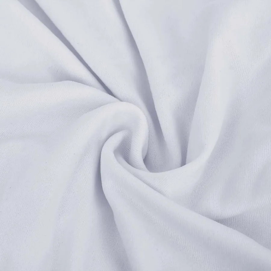 Housse extensible de canapé 2 places Blanc Jersey de polyester - 5