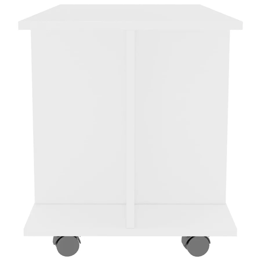 Meuble TV avec roulettes blanc 80x40x45 cm bois d'ingénierie - 5