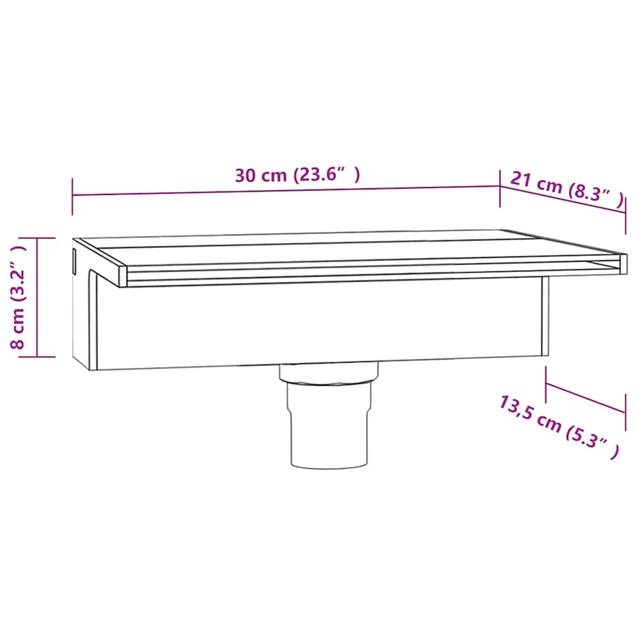 Déversoir pour cascade avec LED RVB Acrylique 30 cm - 13