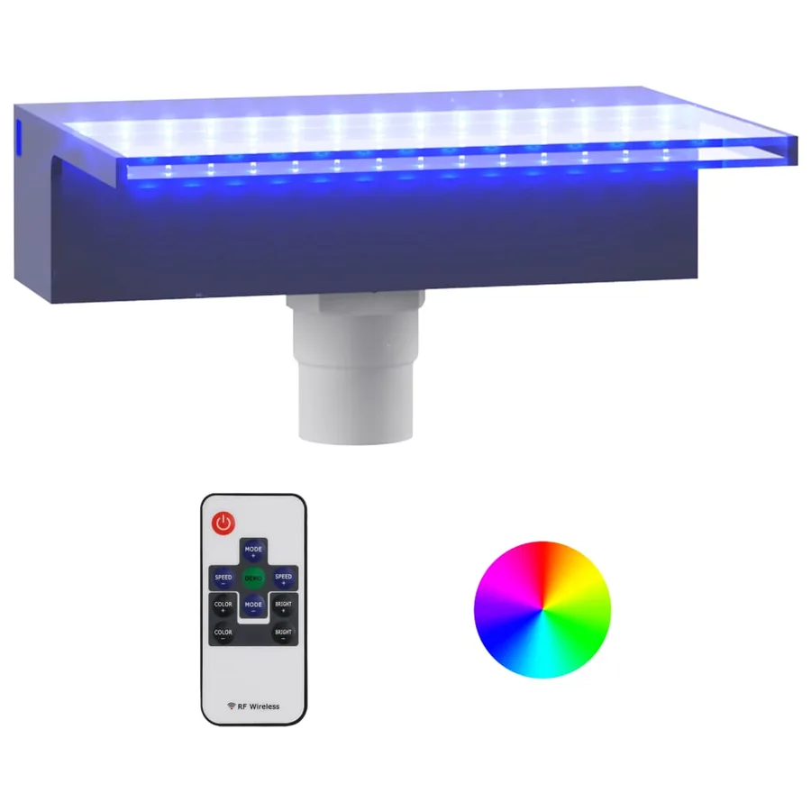 Déversoir pour cascade avec LED RVB Acrylique 30 cm - 2