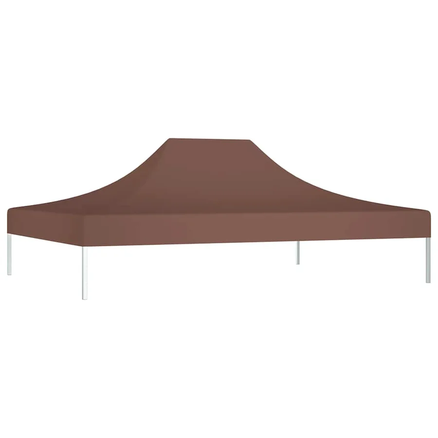 Toit de tente de réception 4x3 m Marron 270 g/m² - 3