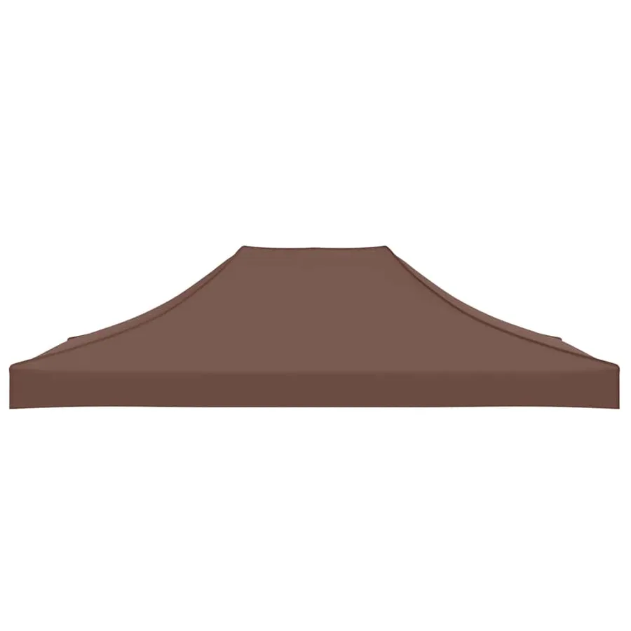 Toit de tente de réception 4x3 m Marron 270 g/m² - 4