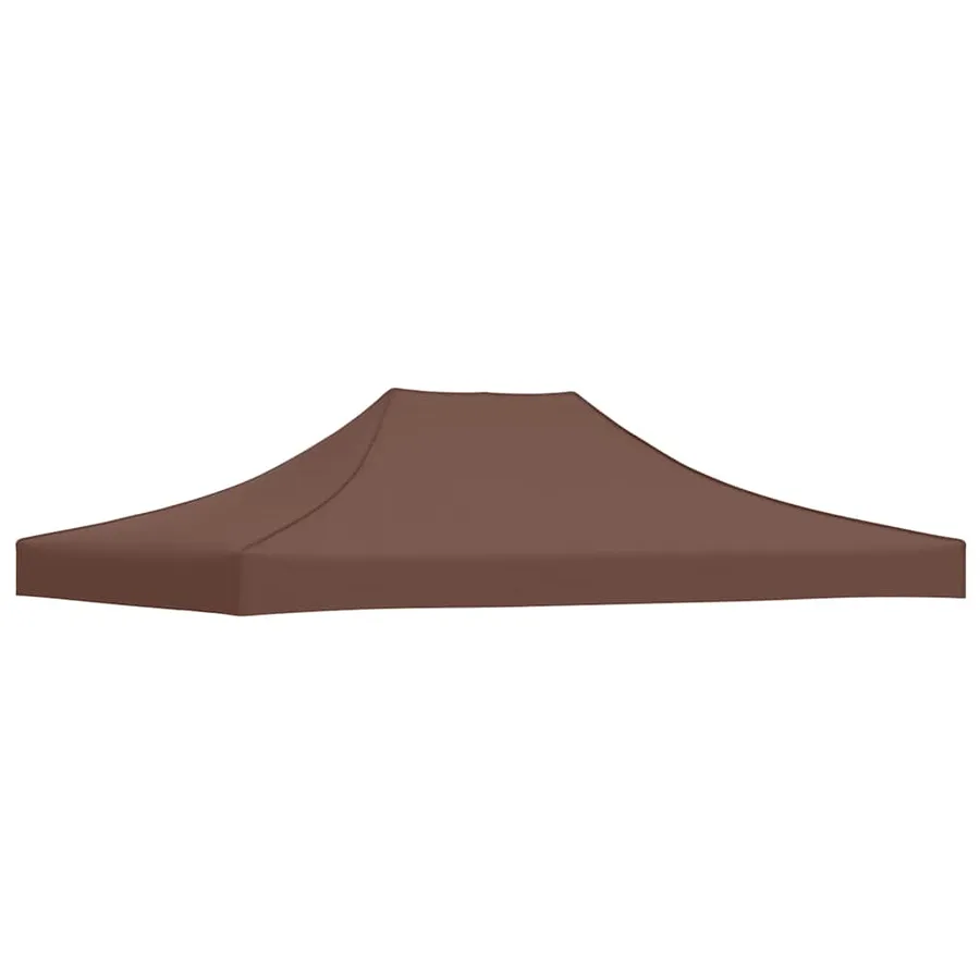 Toit de tente de réception 4x3 m Marron 270 g/m² - 5