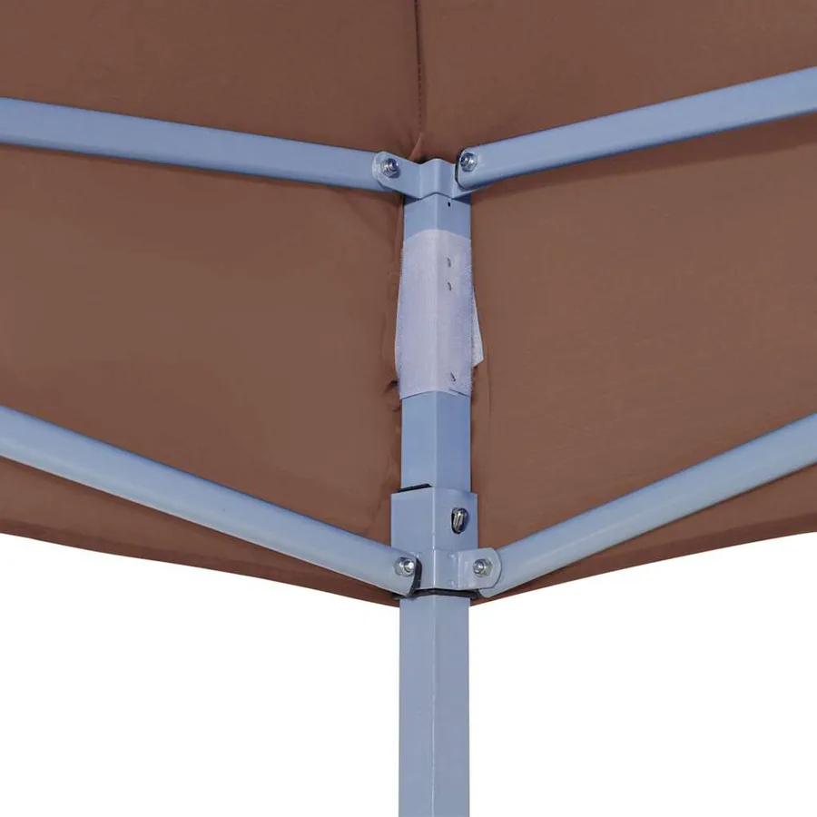 Toit de tente de réception 4x3 m Marron 270 g/m² - 6