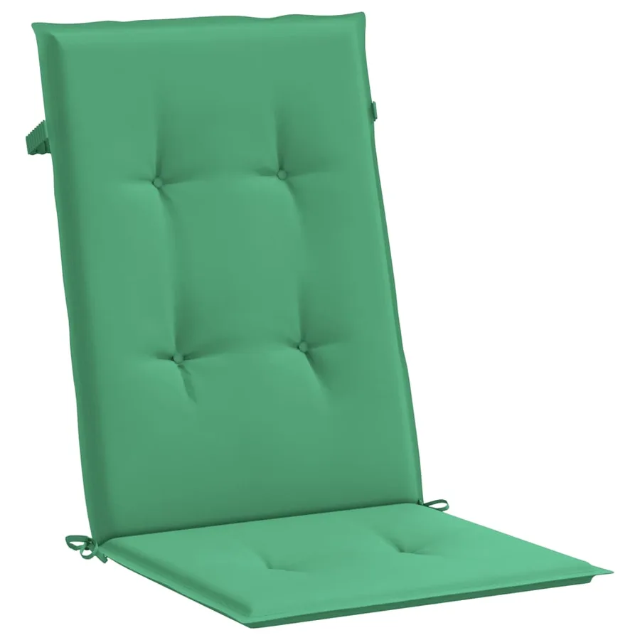 Coussins de chaise de jardin à dossier haut lot de 6 vert tissu - 5