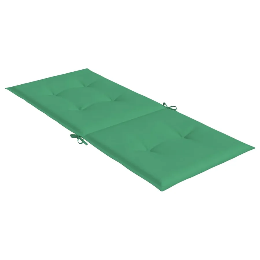 Coussins de chaise de jardin à dossier haut lot de 6 vert tissu - 6