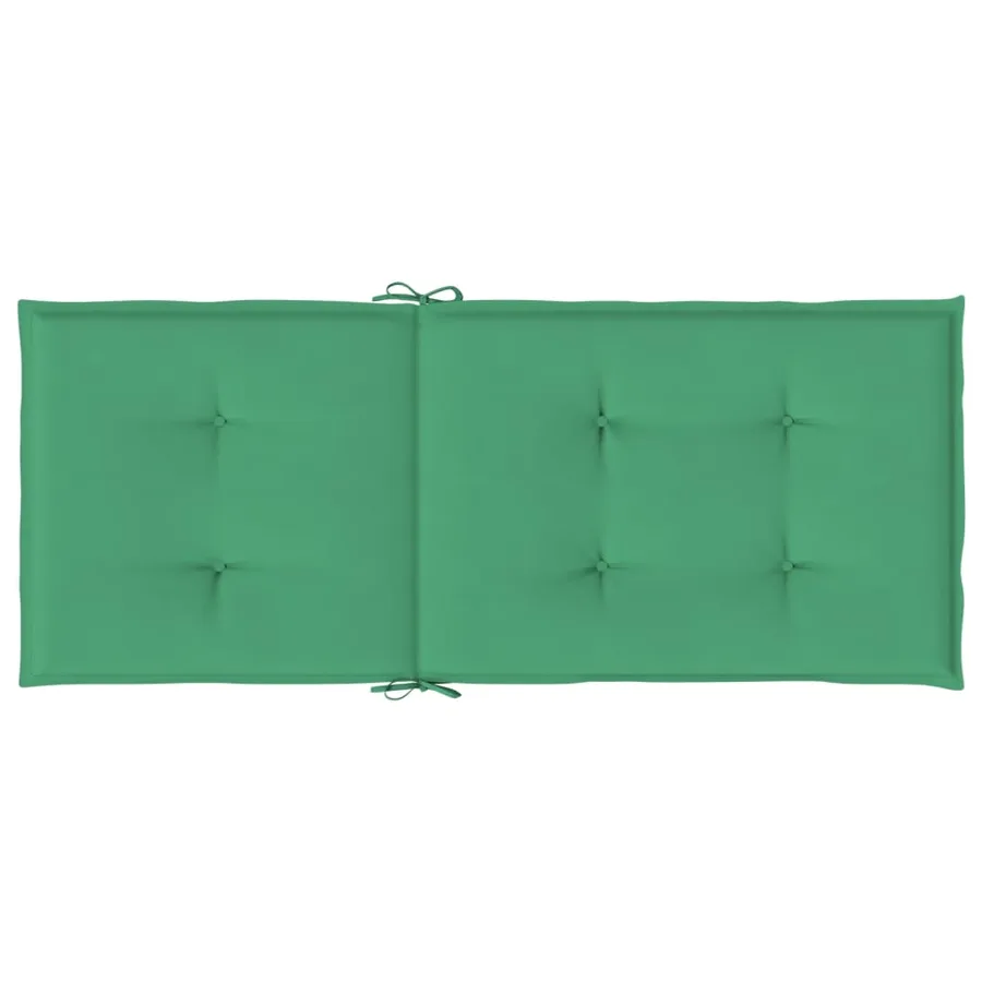 Coussins de chaise de jardin à dossier haut lot de 6 vert tissu - 7