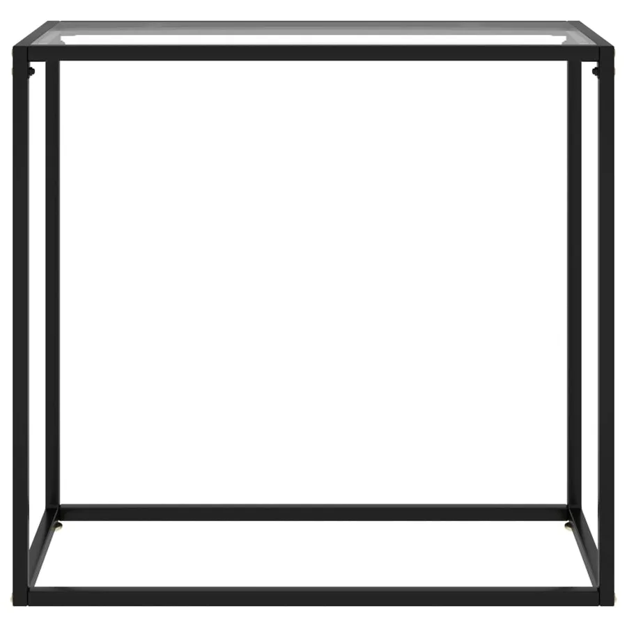 Table console Transparent 80x35x75 cm Verre trempé - 2