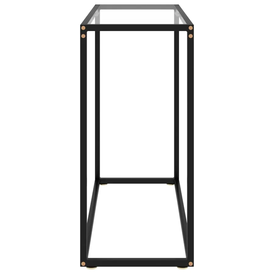 Table console Transparent 80x35x75 cm Verre trempé - 3