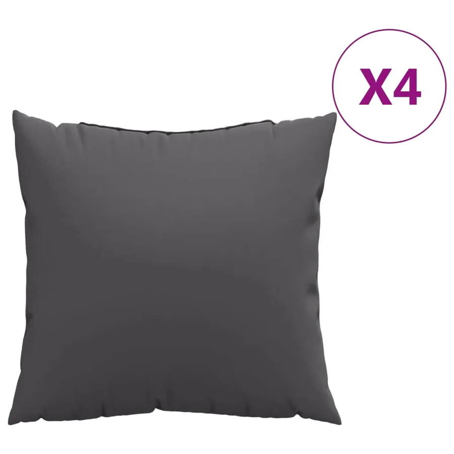Coussins de canapé 4 pcs anthracite 40x40 cm tissu - 2