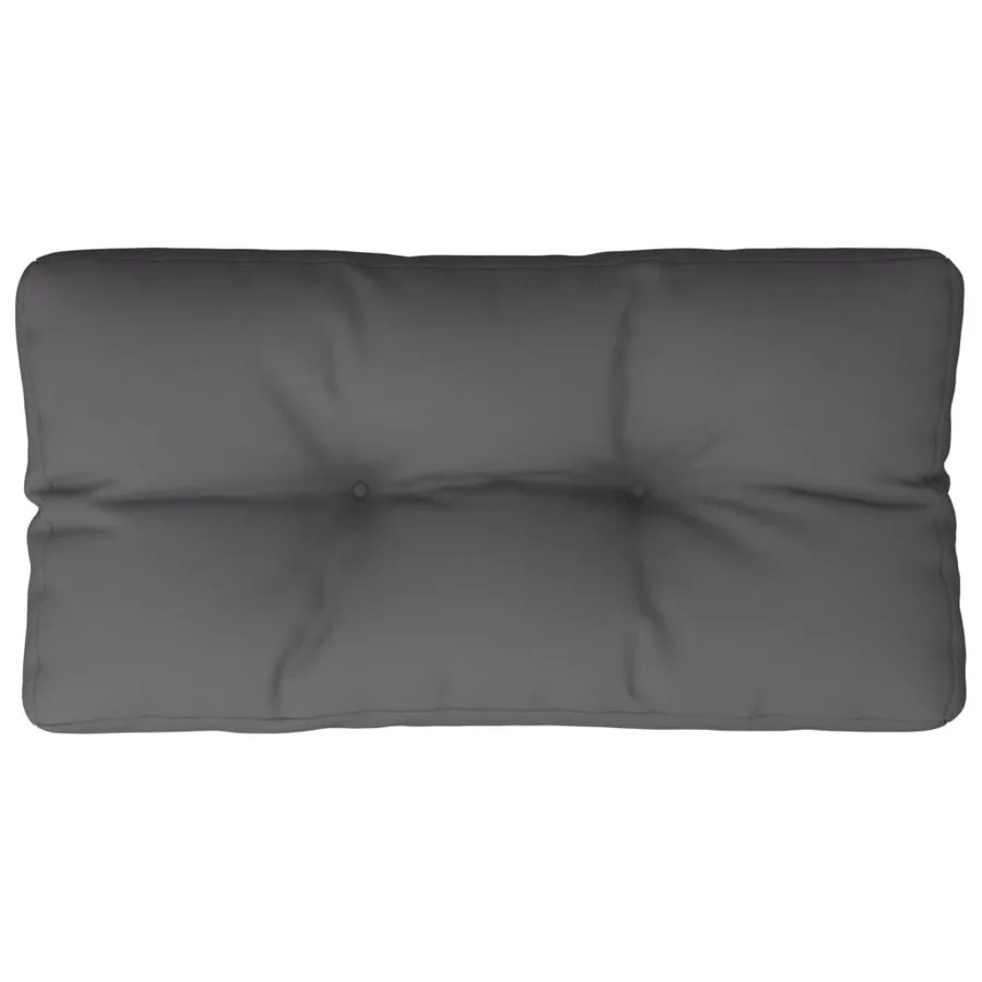 Coussin de palette anthracite 80x40x12 cm tissu - 2