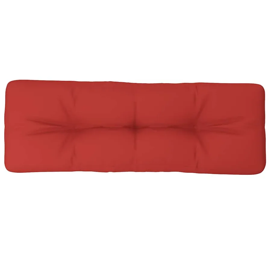 Coussin de palette rouge 120x40x12 cm tissu - 2