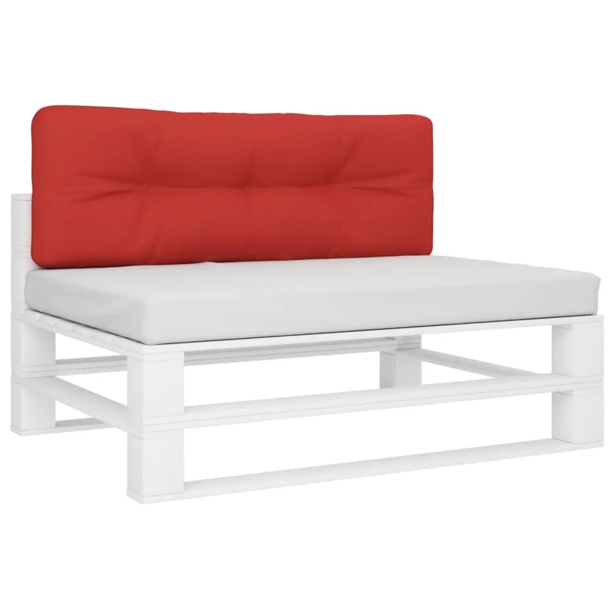 Coussin de palette rouge 120x40x12 cm tissu - 3