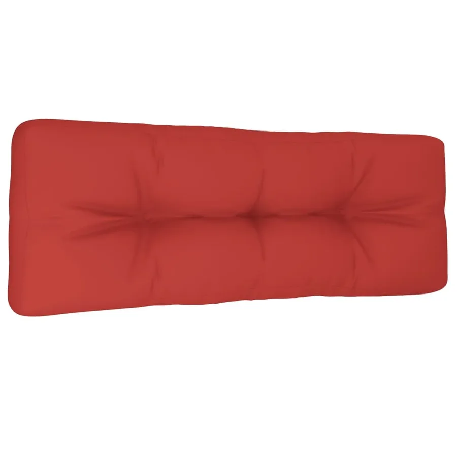 Coussin de palette rouge 120x40x12 cm tissu - 4
