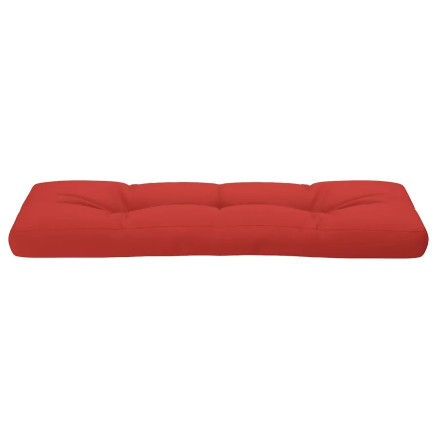 Coussin de palette rouge 120x40x12 cm tissu - 5