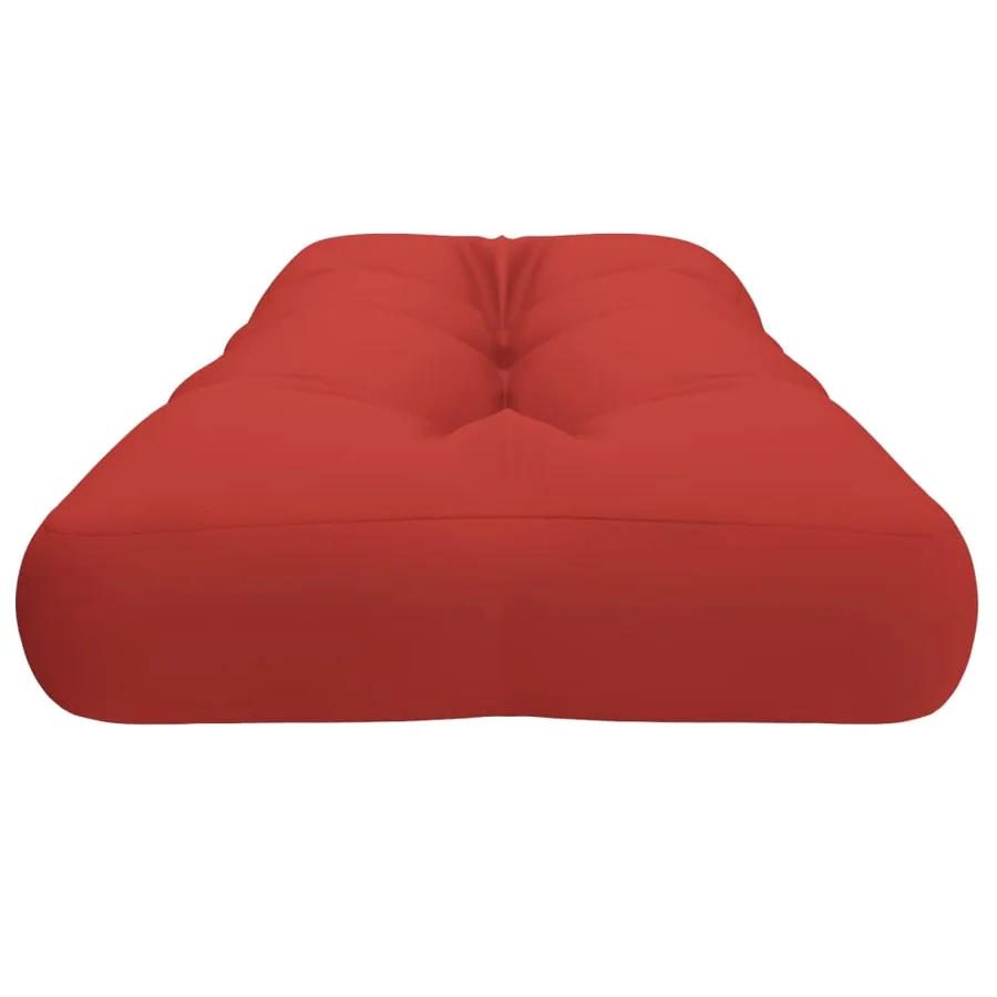 Coussin de palette rouge 120x40x12 cm tissu - 6