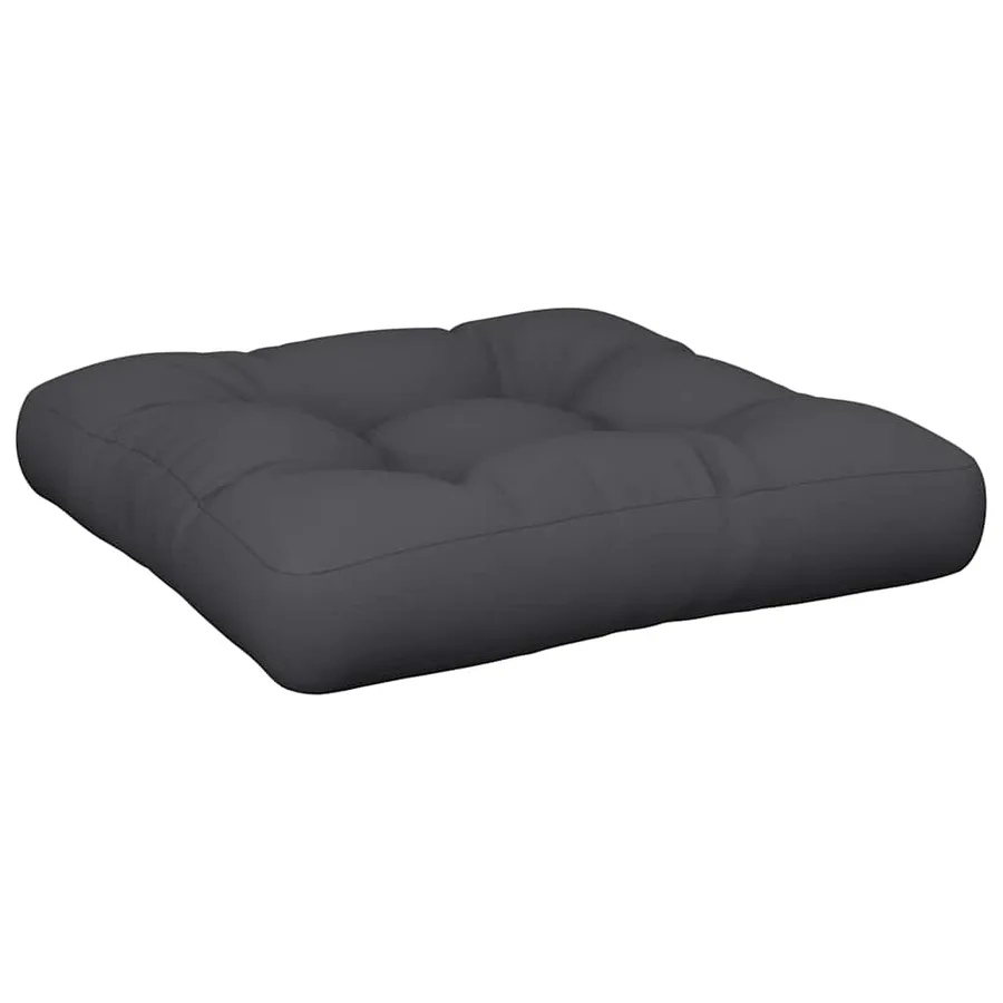 Coussin de palette noir 60x60x12 cm tissu - 2