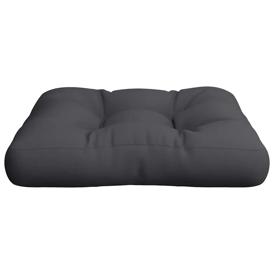 Coussin de palette noir 60x60x12 cm tissu - 5
