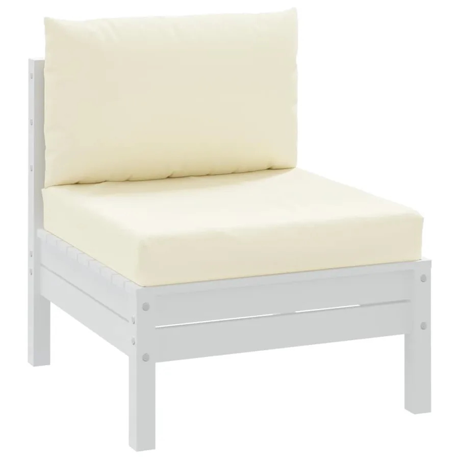 Coussins de palette lot de 2 blanc crème tissu oxford - 3