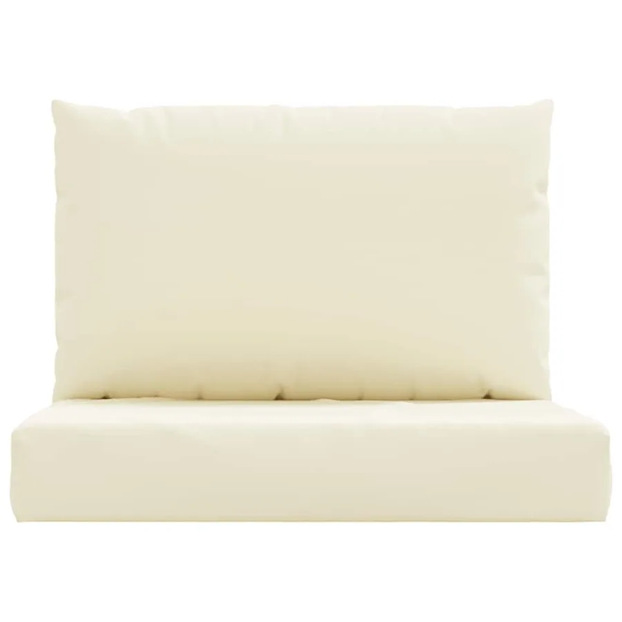 Coussins de palette lot de 2 blanc crème tissu oxford - 4