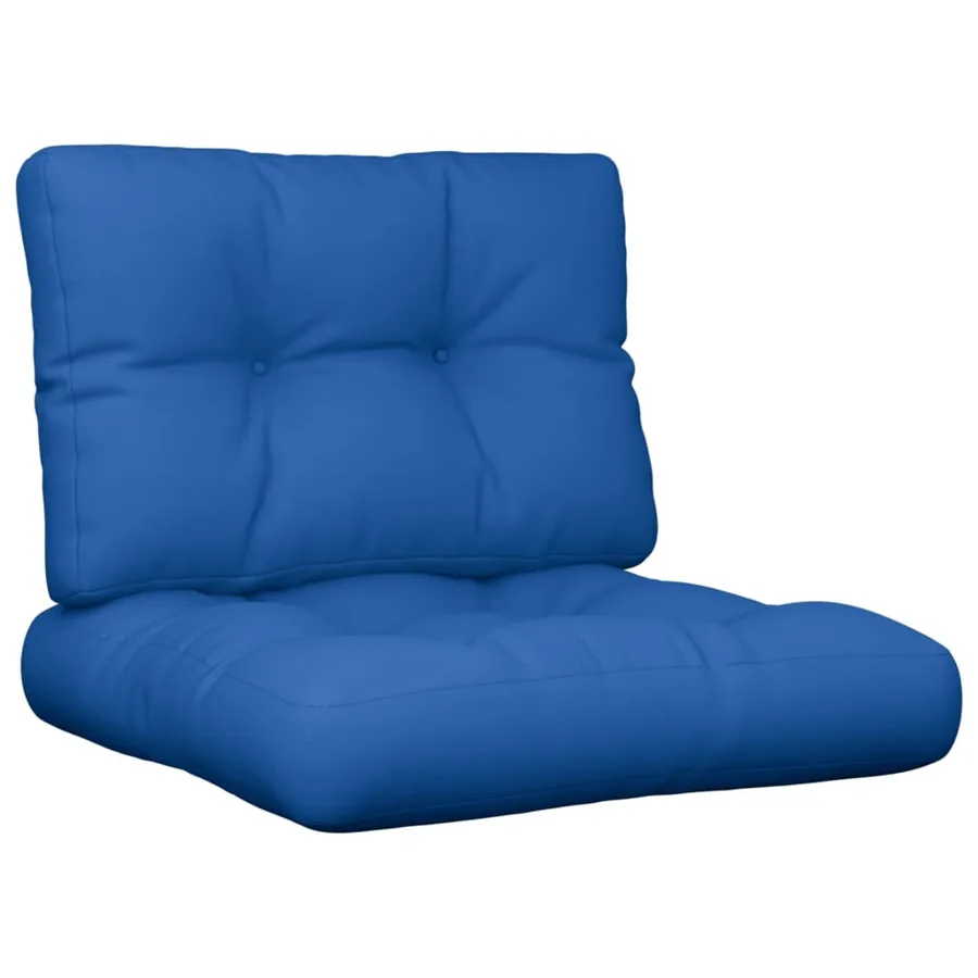 Coussins de palette lot de 2 bleu royal tissu - 2