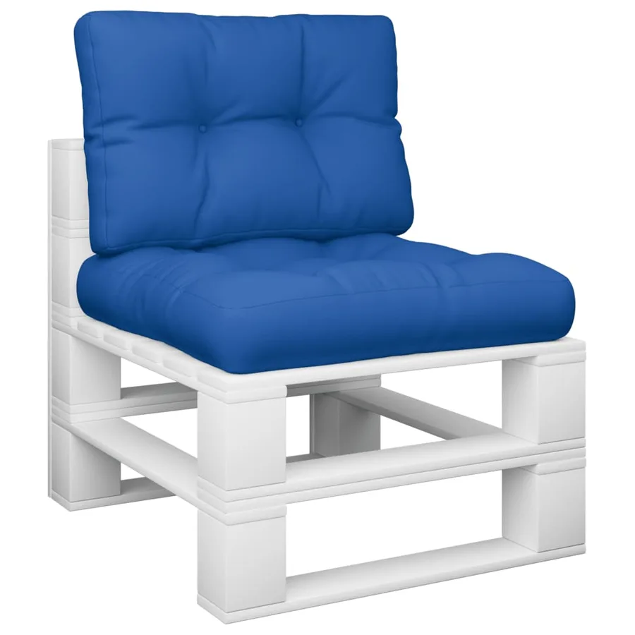 Coussins de palette lot de 2 bleu royal tissu - 3
