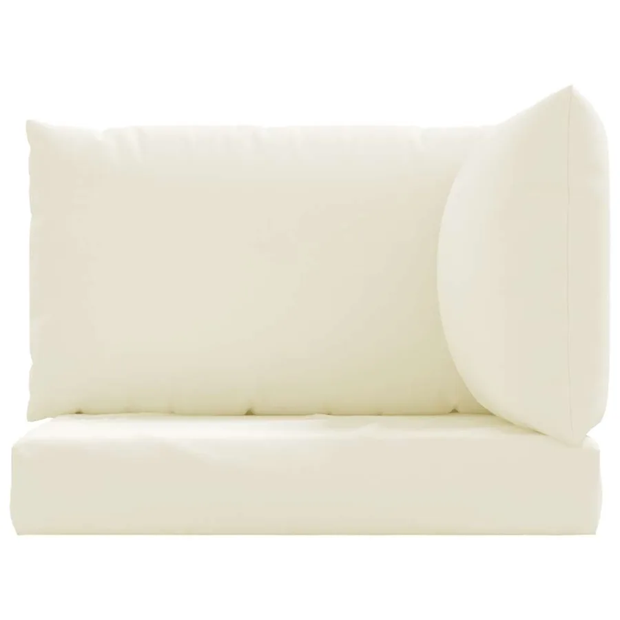 Coussins de palette lot de 3 blanc crème tissu oxford - 4
