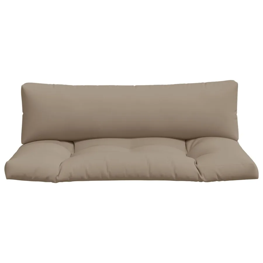 Coussins de palette lot de 2 taupe tissu - 4